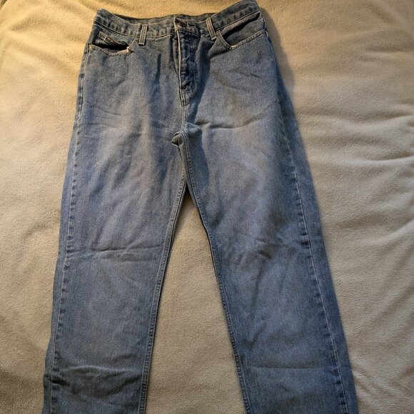 NEW YORK JEANS Womens 10 Denim Blue Original Fit Tall Ny & Company Straight Leg - Picture 1 of 8